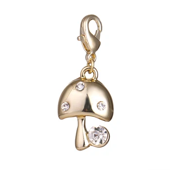 

Zuixi fashion alloy charm charm pendant with lobster clasp pendant mushroom found DZ108 jewelry