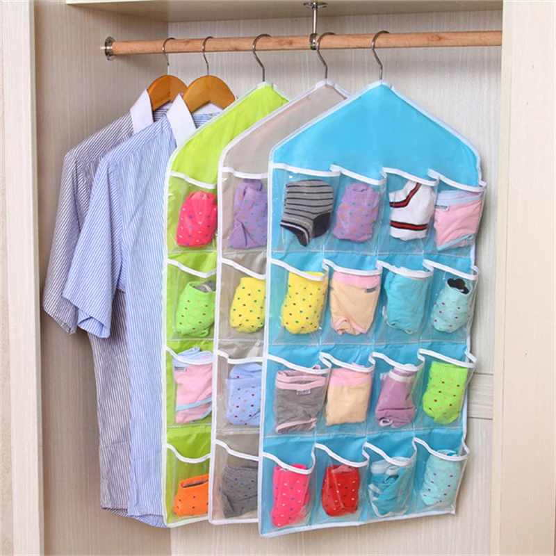 

convenience 16 grid Storage Bags Space Saver Organizer Closet Storage underwear sock Storage Bag