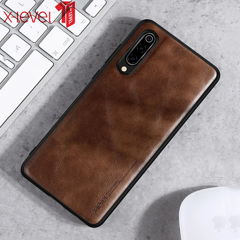

X-Level Retro Leather Case for Xiaomi Mi 9 Soft Silicone Edge Full Protection Back Cover for Xiaomi Mi9 Mi 9 Case Vintage