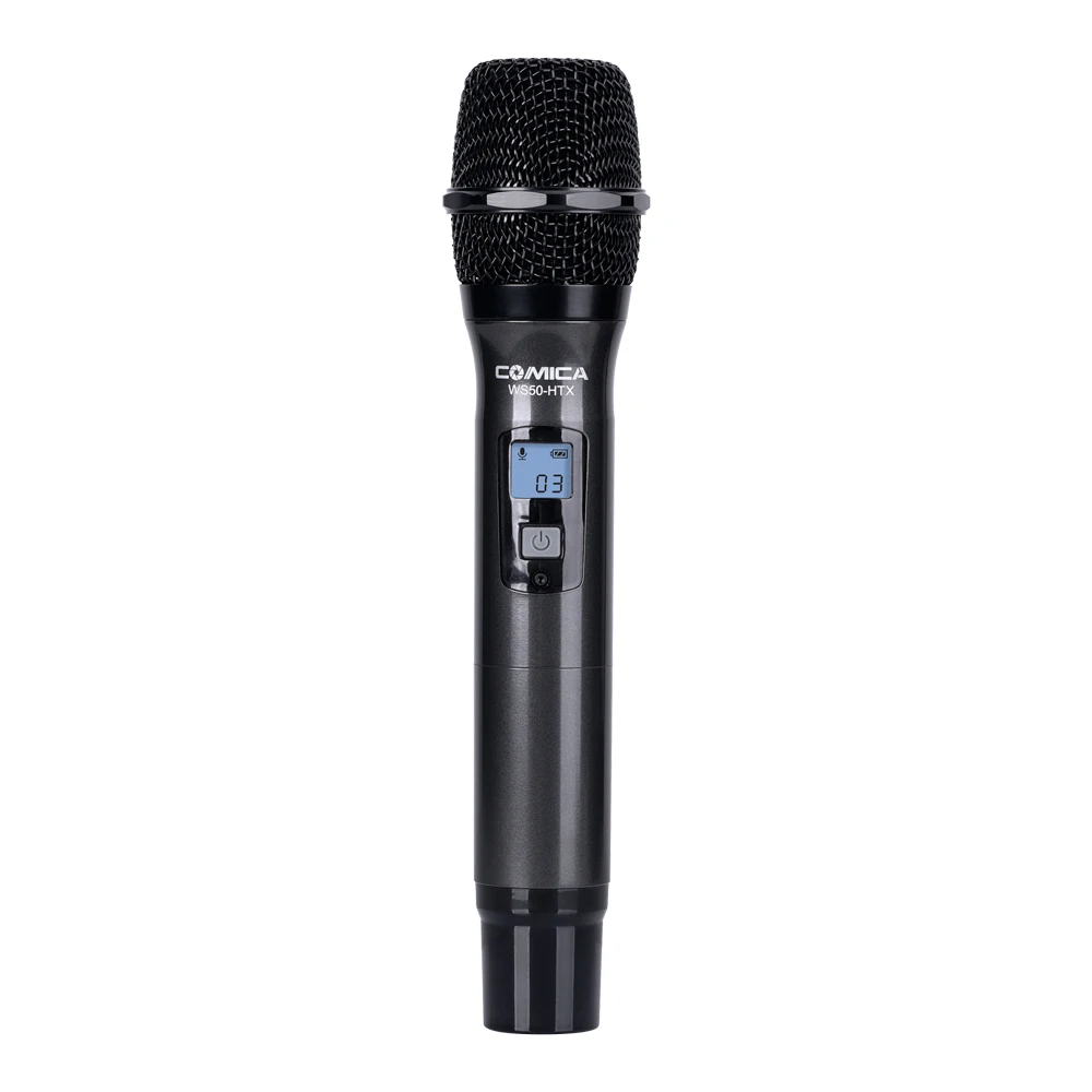 CoMica CVM-WS50H Ручной беспроводной микрофон для смартфонов 6 каналов 60 м Рабочий диапазон точное управление видео интервью Подкаст