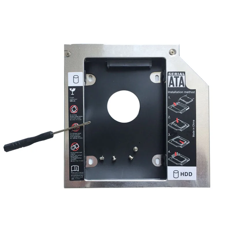 

12.7MM SATA 2nd Hard Drive HDD Caddy for HP Pavilion G6 G7 G7-1310us g6-1001er replace DS-8A5LH DVD(Gift Optical drive bezel )