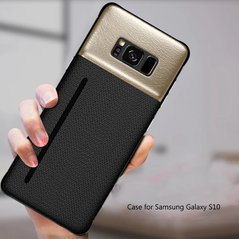 

ShockProof Case for Samsung Galaxy S10 Plus Case Leather Coque for Samsung Galaxy S10e Case Soft Frame Capa Back Card Holder