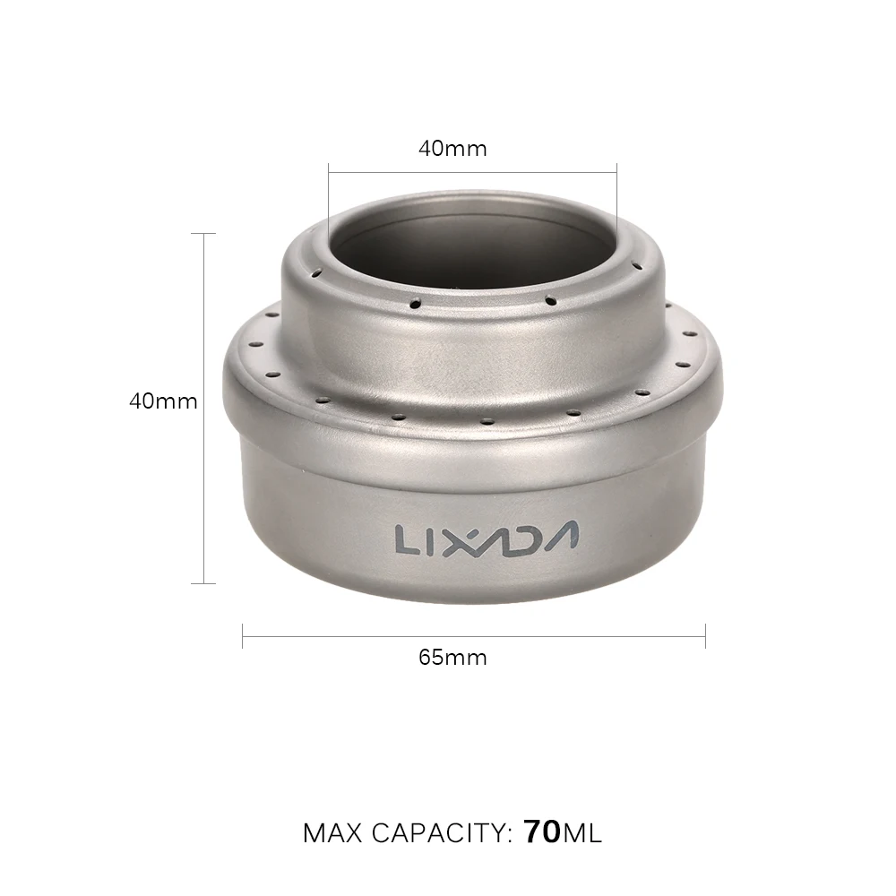 Lixada походная дровяная плита, портативная складная титановая дровяная плита, горящая для альпинизма, выживания, приготовления пищи, пикника, охоты