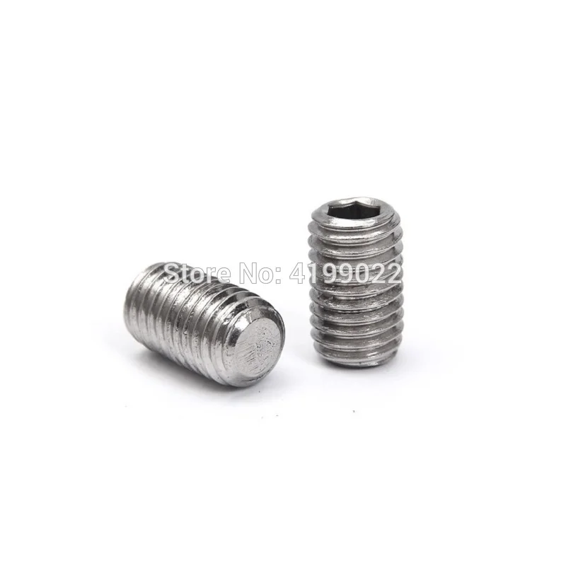 

50Pcs DIN913 M2 M2.5 M3 M4 M5 Stainless Steel 304 Grub Screws Flat Point Hexagon Socket Set Screws Headless