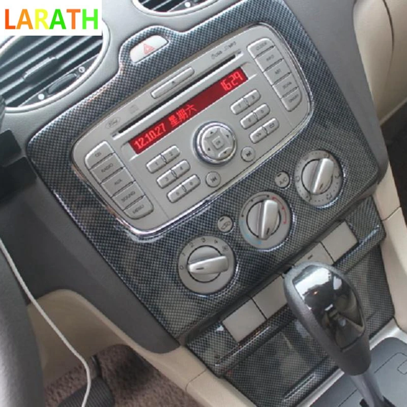 7 шт. для Ford Focus 2009 2010 2011 углеродное волокно автомобиля Средний CD Центр панель управления+ коробка передач+ внутренняя дверная чаша аксессуары для интерьера