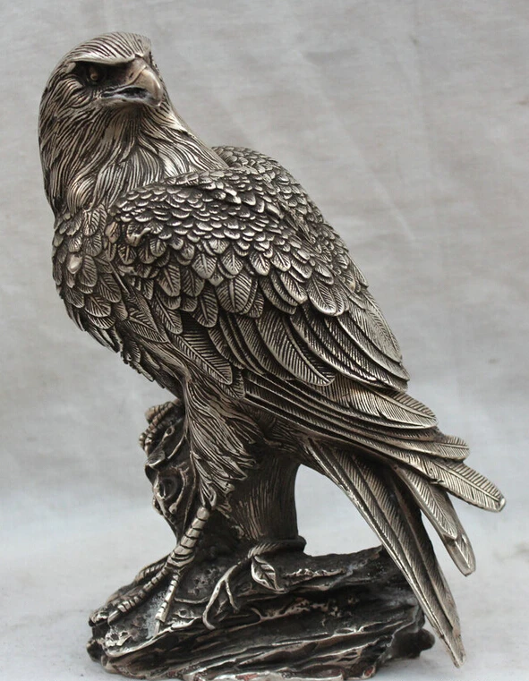 

gem S5716 9" China Chinese Palace glede Hawk Eagle Statue Burner Censer D0317