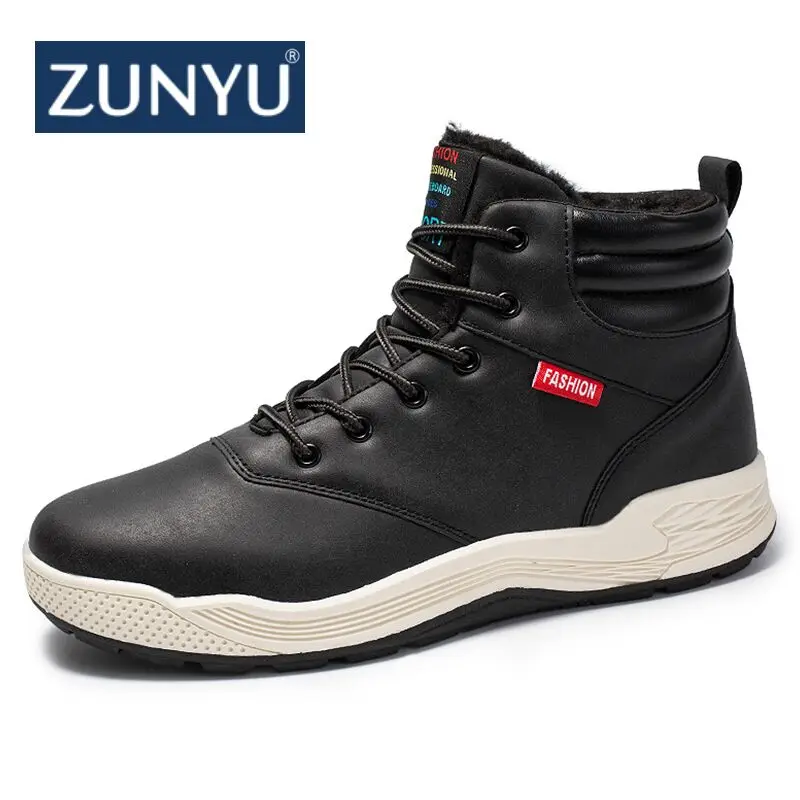 ZUNYU большой размер 39 47 новые зимние мужские ботинки повседневные модные