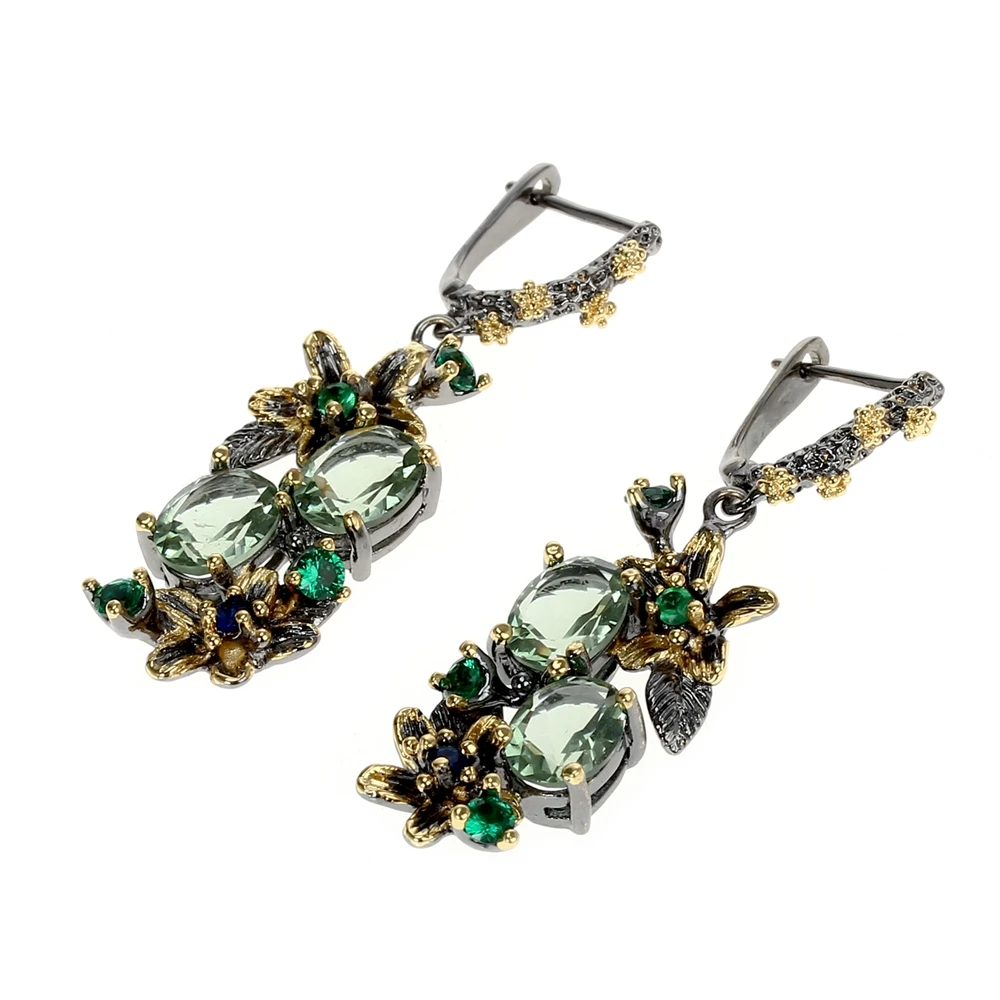 WE3874 vintage luxury zirconia  drop earrings women (3)