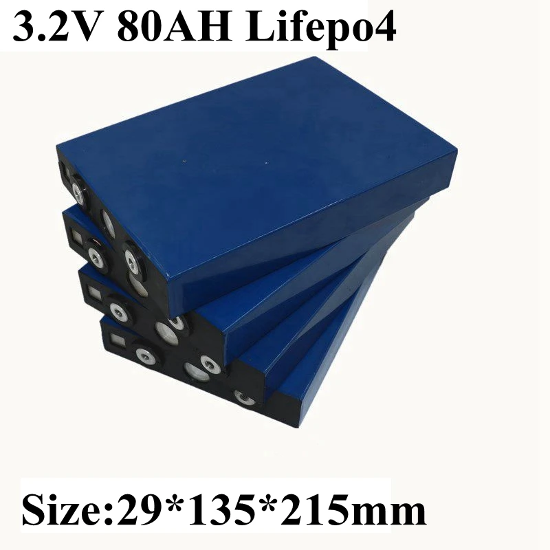 8 шт 3 2 v 80Ah 85Ah Lifepo4 батарея большой емкости для DIY солнечной энергии 12v Ebike скутер Diy