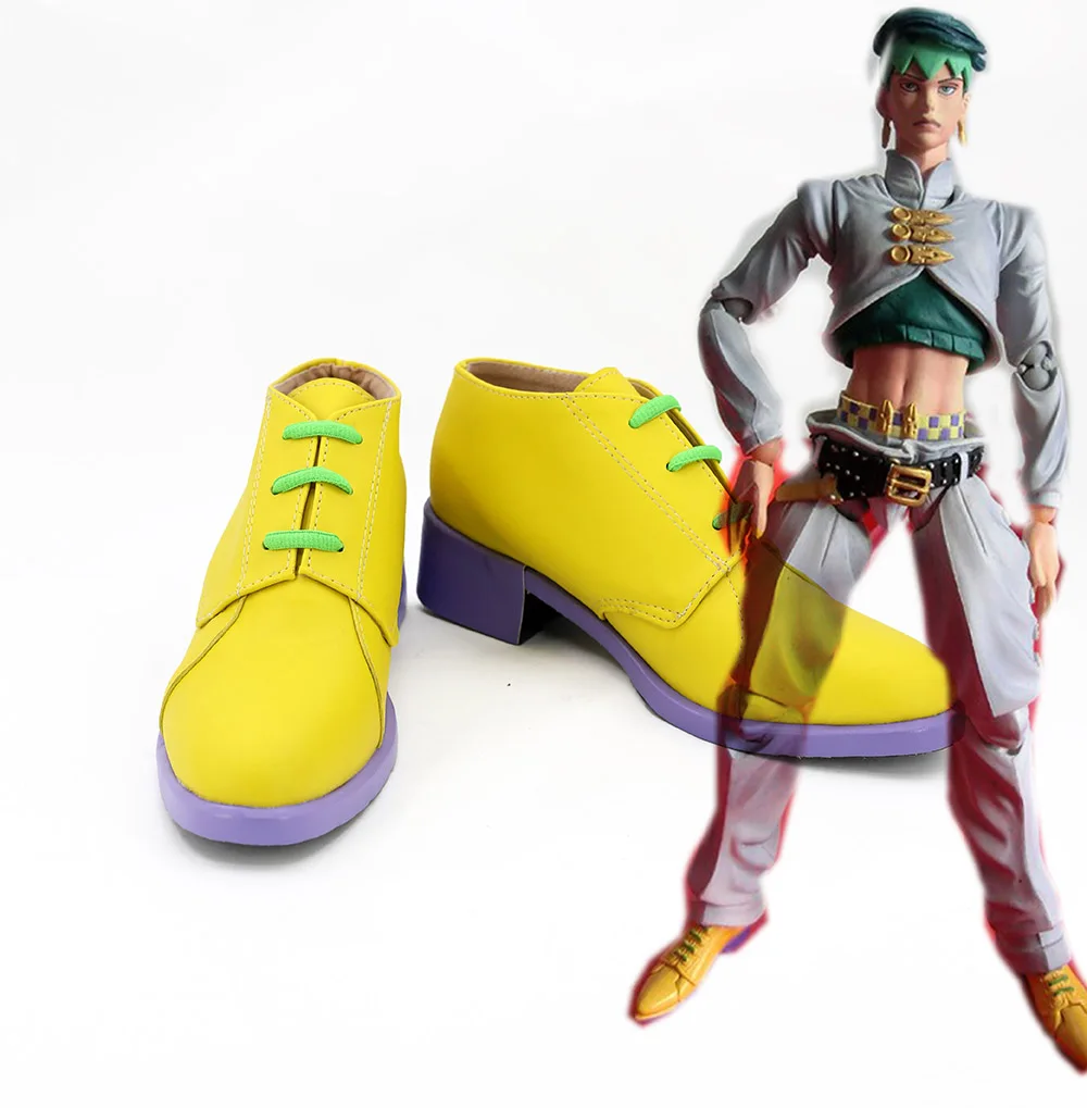 Rohan Kishibe Cosplay JoJo's Bizarre Adventure Yellow Shoes Boots Custom Made Any Size | Тематическая одежда и