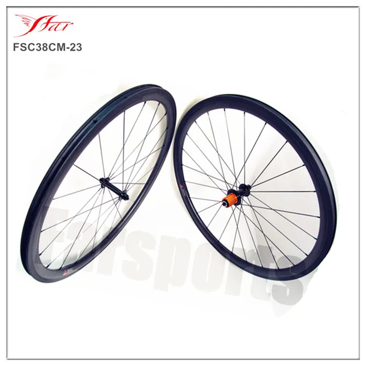Professional 100 hand built carbon wheels , Farsports 38mm deep road