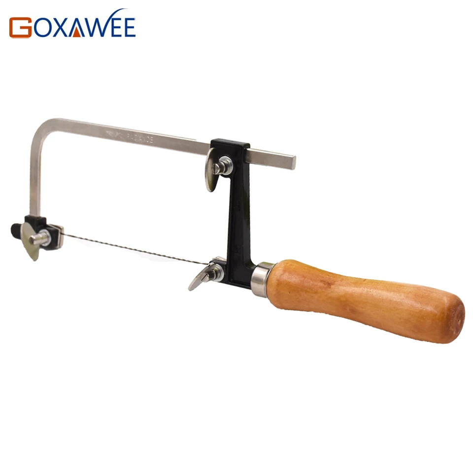 GOXAWEE Adjustable Hand Saw Frame Saw Bow 60mm Depth for wood Metal working Tools Craft tools