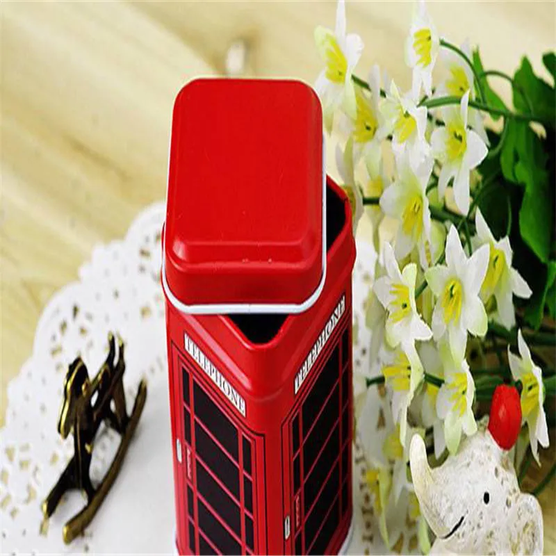 Hot Metal Candy Telephone Booth Cans Storage Box Trinket Tin Jewelry Iron Tea Coin Storage Square Box Case For Storage #25d25 (5)
