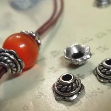 50 шт./лот 7 мм Ретро Серебро Имитация бисера шапки DIY сплав ювелирные изделия Аксессуары для изготовления браслетов ожерелья