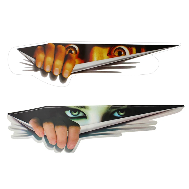 

LEEPEE Funny Car Sticker Eyes Peeking Monster Sticker Voyeur Car Hoods Trunk Thriller Rear Window Decal Car-covers