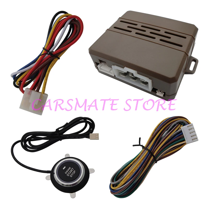 

Smart Car Engine Push Start System Compatible with Original Car Alarm W Remote Start Function for All DC 12V Cars Carsmate