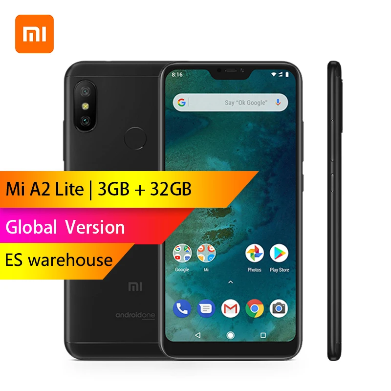 

Global Version - Xiaomi MiA2 Mi A2 Lite 3GB 32GB Snapdragon 625 Octa Core 5.84" 19:9 Full Screen 12MP+5MP 2 Camera Smartphoe