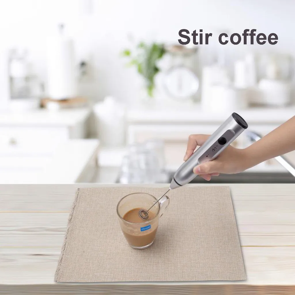 Koop Melk Drinken Koffie Whisk Mixer Elektrische Eiklopper Frother Foamer Mini Handvat Stirrer Praktische Keuken Accessoires Koken Gereedschap