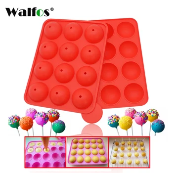 

WALFOS 1 Pc Eco-Friendly Silicone cake pop mold cupcake lollipop mold sticks baking tray stick tool cake mold pan