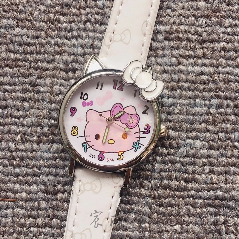 Часы Детские кварцевые с мультяшным принтом hello Kitty на ремешке|Детские часы| |