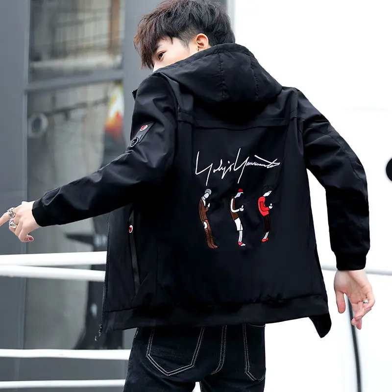 

Coat man 2019 spring and autumn season new teen men's wear Korean edition trend slimming hundred spring dress thin jacket