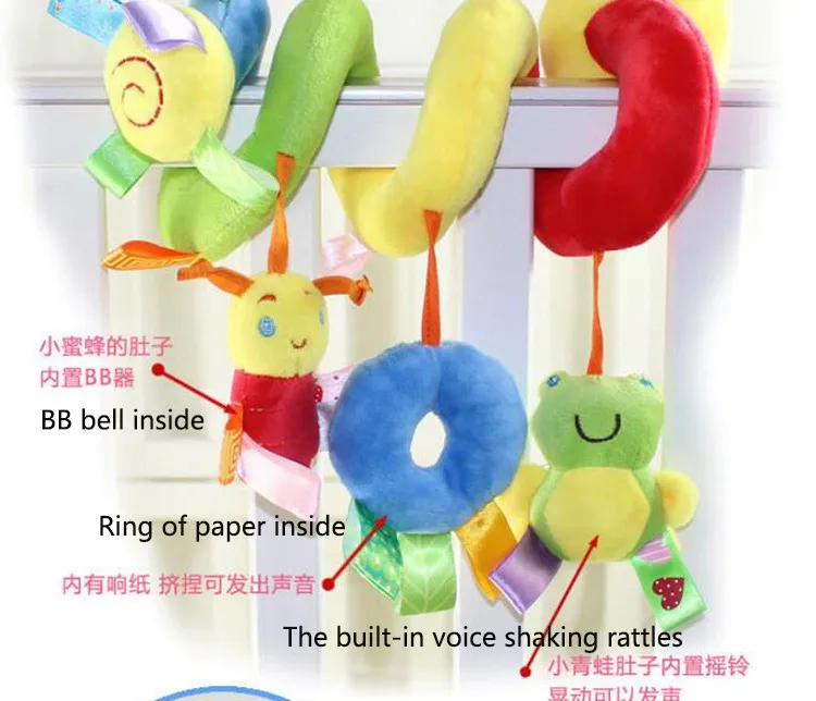 Newborn Baby  Rattles Mobiles Educational Toys For Children Teether Toddlers Bed Bell Baby Playing Kids Stroller Hanging Dolls