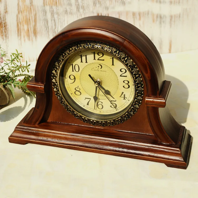 TUDA Free Shipping 12 Inch Vintage Style Table Lamp High Grade Solid Wood Table Clock for Living Room Bedroom Decor Wall Clock TUDA Free Shipping 12 Inch Vintage Style Table Lamp High Grade Solid Wood Table Clock for Living Room Bedroom Decor Wall Clock