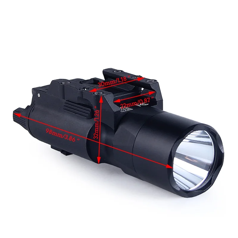 Tactical X300U Ultra Flashlight LED Weapon Pistol Gun Light with 20MM Rail for Airsoft Hunting (16)