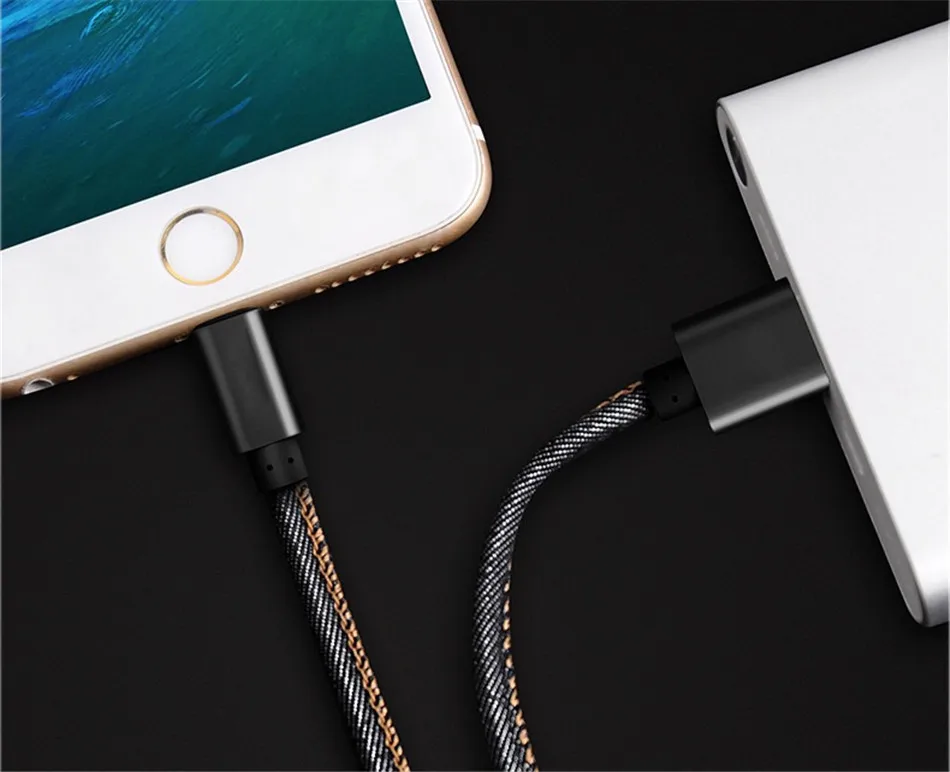 NOHON Cowboy Braided USB Charger Gold-plated Plug Fast Charge Adapter Data Cable Micro USB Cable For Iphone 5 6 7 8 Plus X 10 1m (15)