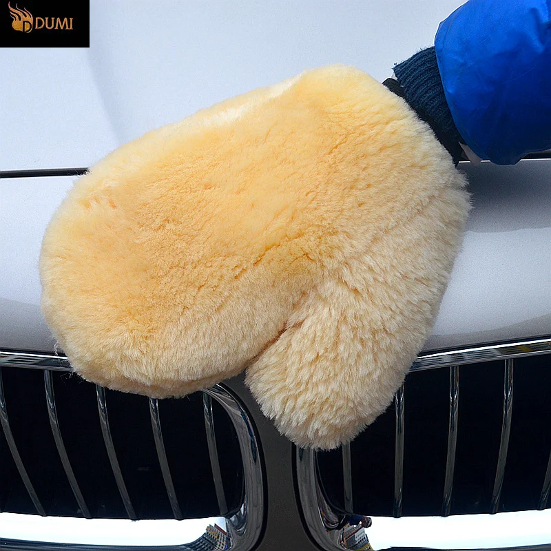 1Piece Soft Genuine Australian Merino Sheepskin Car Detailing Mitt Wash