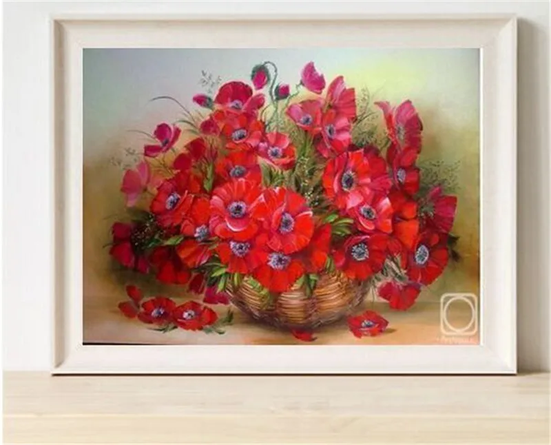 

cube drill diy 5d Cross stitch flowers Diamond Mosaic Pictures Living Room diamond embroidery Hand Made diamond painting