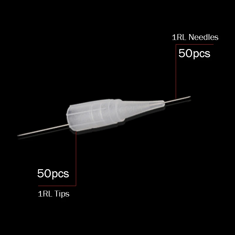 “ Agulhas para Máquina de Tatuagem Tatuagens 50 Pcs 1rl Microblading