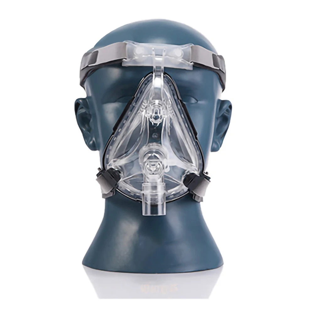 Маска на все лицо CPAP Авто CPAP BiPAP маска с бесплатным головным убором Белый s m l для апноэ сна OSAS храп людей