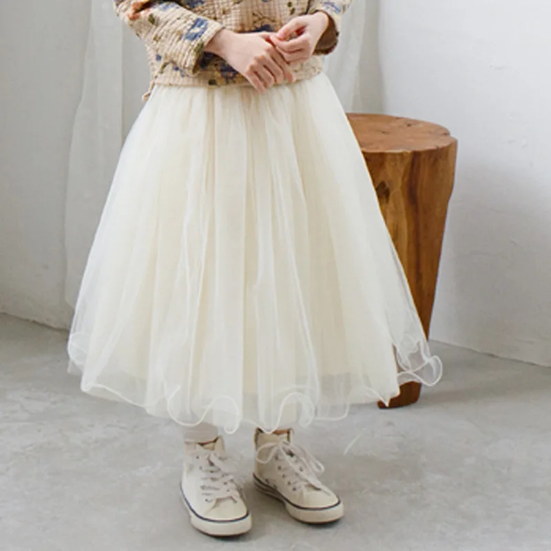 Для маленьких девочек юбки, Детская одежда Девочки Повседневное юбки-пачки с буфами на рукавах, высота до середины голени, длинная юбка Детская зимняя костюм От 2 до 10 лет, бежевый, серый; большие размеры