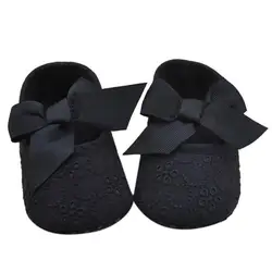 Mooistar2 # 3066d младенческой Обувь для девочек хлопок ленты бантом мягкая подошва цветок Prewalker W30