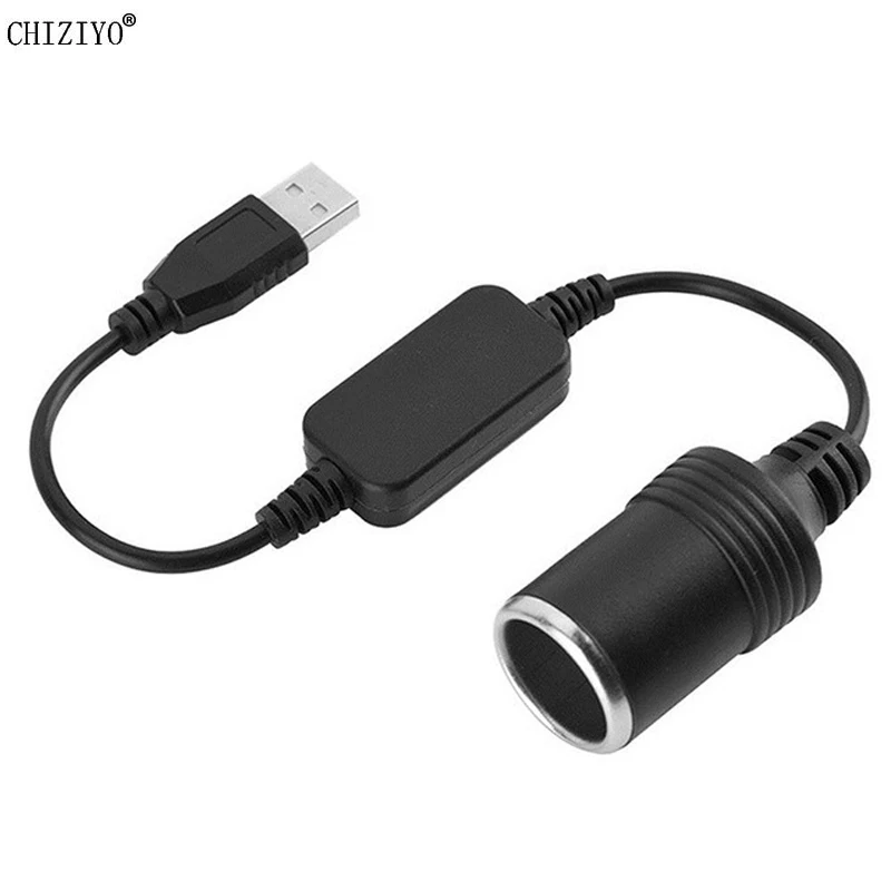 

5V 2A USB Male 12V Car Cigarette Lighter Socket Converter Cable Adapter Lenght 30cm For Recorder Parking Monitoring CHIZIYO