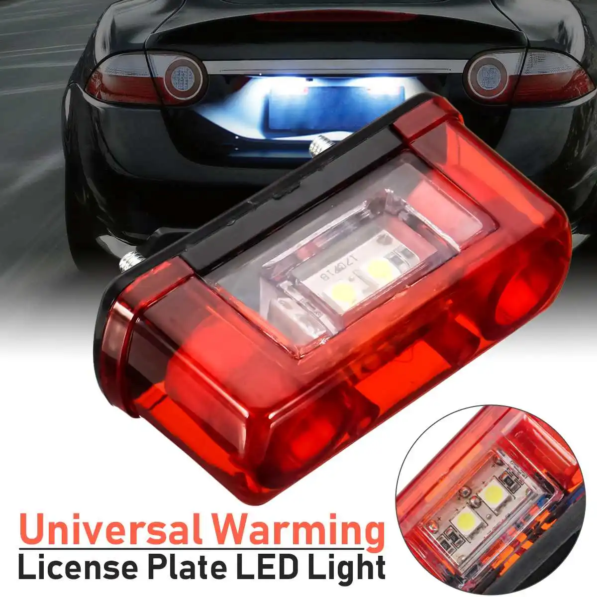 

New Type 12v 24v Car Led License Number Plate Light Lamp Universal Led License Plate Car Truck Trailer Lorry Rear Tail Light