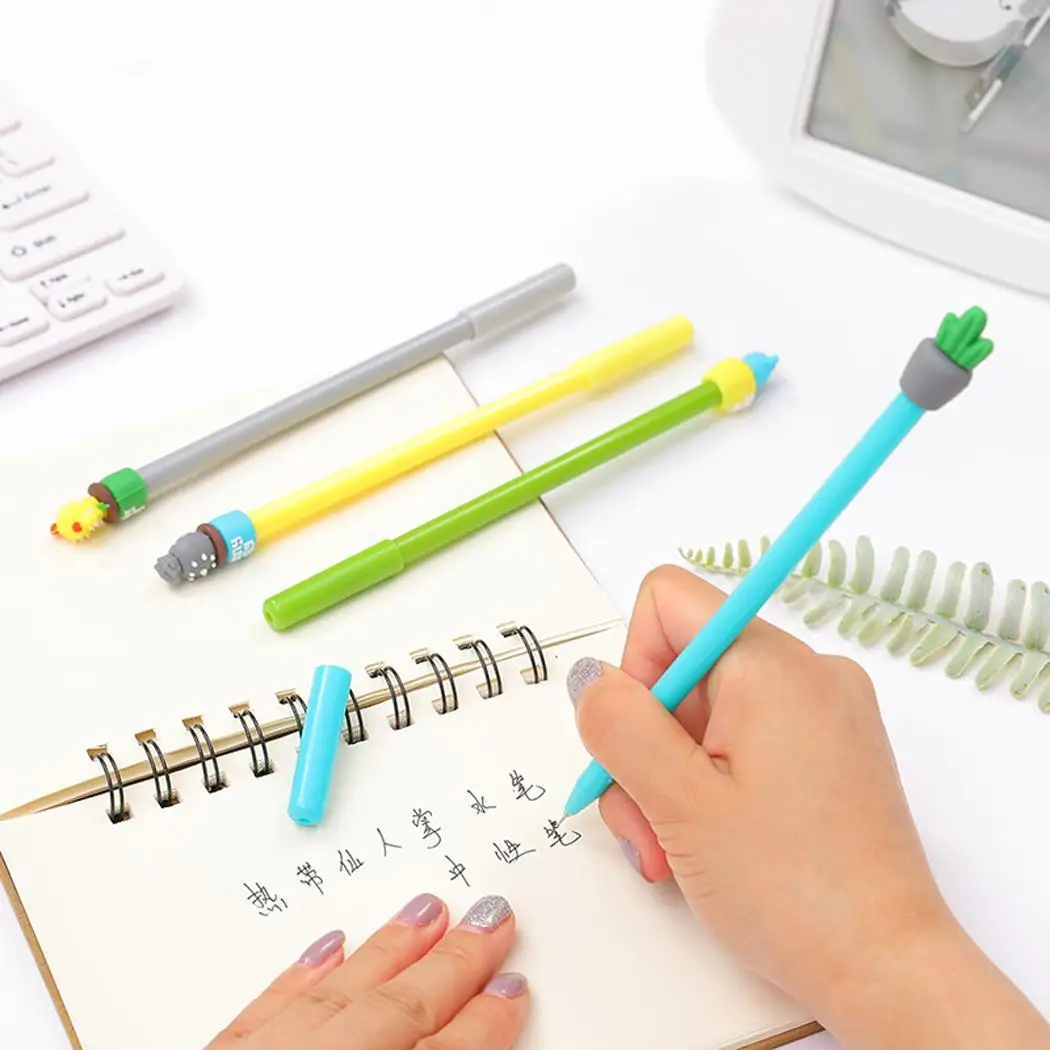 

Stationery Creative Plant Cactus Style Gel plant Pen Student 8g 0.5mm Full Needle office, stationery Pen