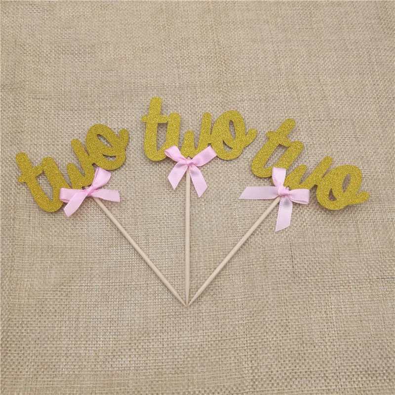 Chicinlife 10 шт. 2 года торт на день рождения капкейк Топпер Baby Shower мальчик девочка й