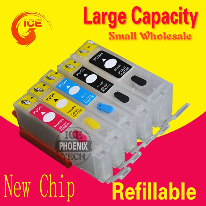 Para CANON MG6620 MG5522 iX6820 cartucho de tinta PIxma impresora 5 Color  cartucho de tinta recargable IP250|refillable ink cartridges|printer  cartridgesrefillable cartridges - AliExpress