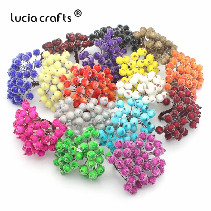 Lucia Crafts 15 цветов искусственный фруктовый цветок ягоды Stamen для свадебной