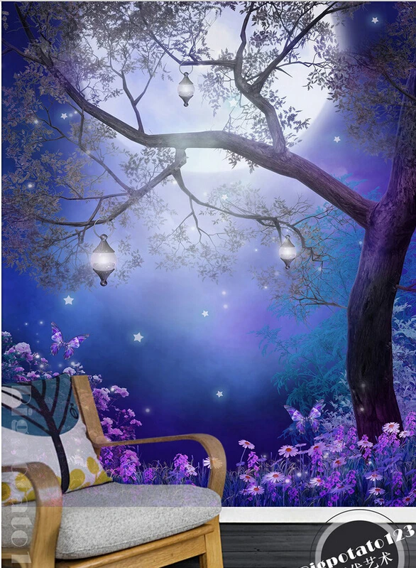 Latest high quality custom 3D mural,dream of the big tree under the