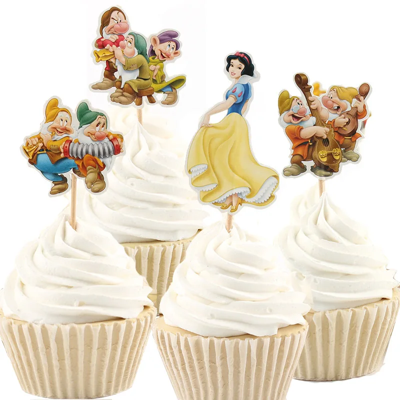 48 шт./партия Принцесса, Олаф Замороженный автомобиль детская коляска тема мультфильм кекс мороженое торт топперы для детский душ Вечерние - Цвет: 5