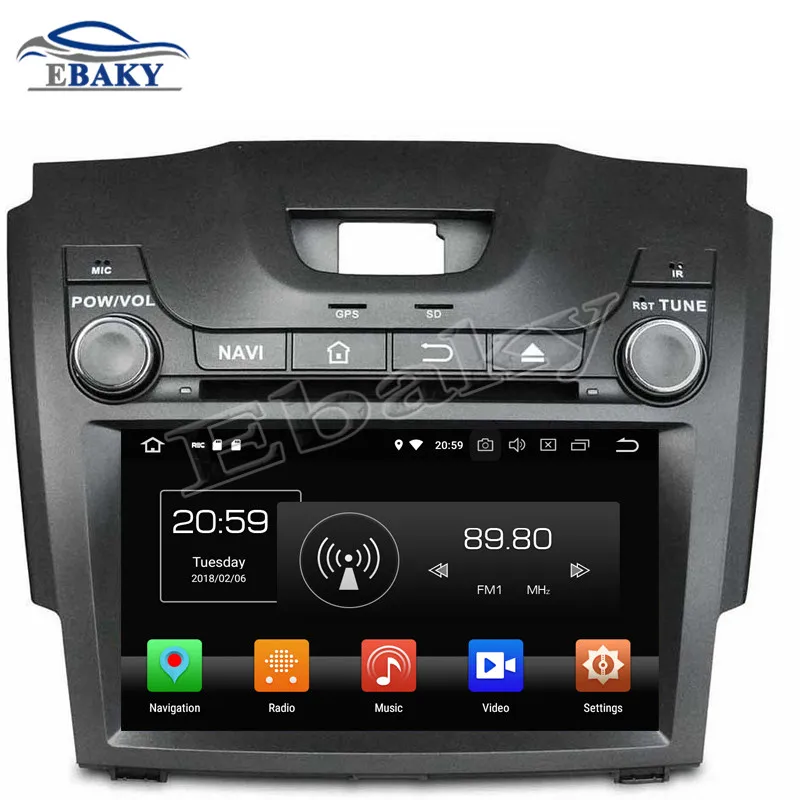 Clearance NaviTopia 8inch 4GB RAM 64GB ROM Octa Core Android 9.0 Car DVD Player For Chevrolet  S10/Isuzu D-Max 2013-2014 Radio Audio 9