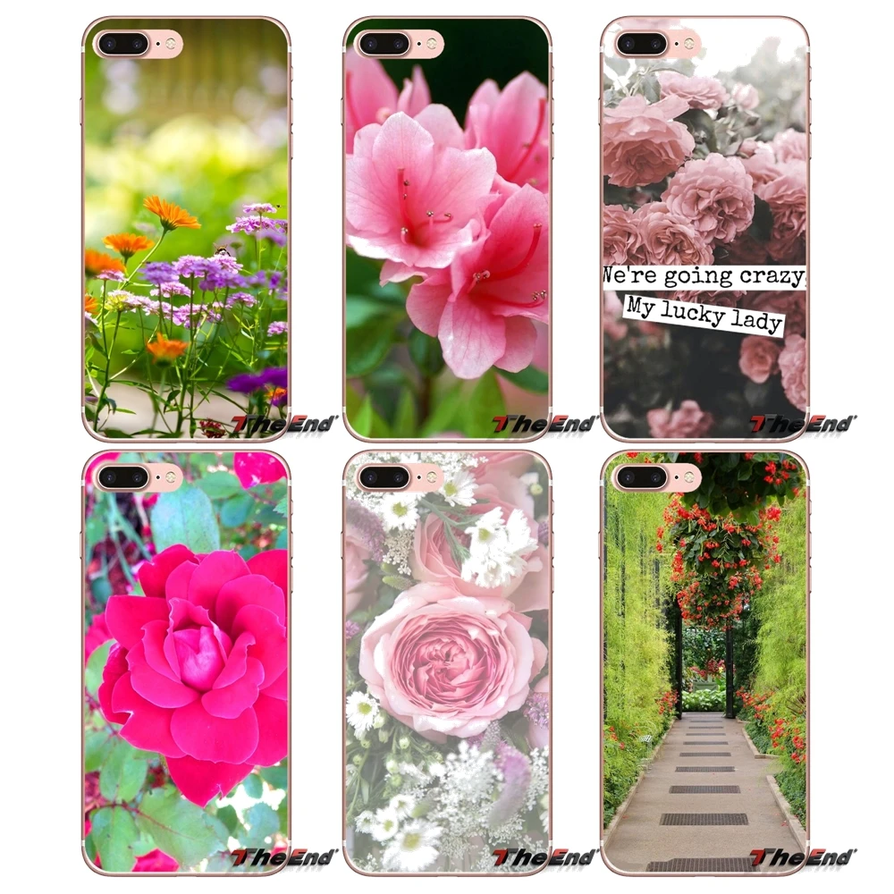 Для Sony Xperia Z Z1 Z2 Z3 Z5 compact M2 M4 M5 E3 T3 XA Aqua LG G4 G5 G3 G2 Mini Capa Summer Garden Red аксессуары Чехлы |