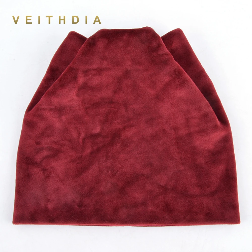 Осенне зимние женские облегающие шапки VEITHDIA шапка с котом теплые бархатные