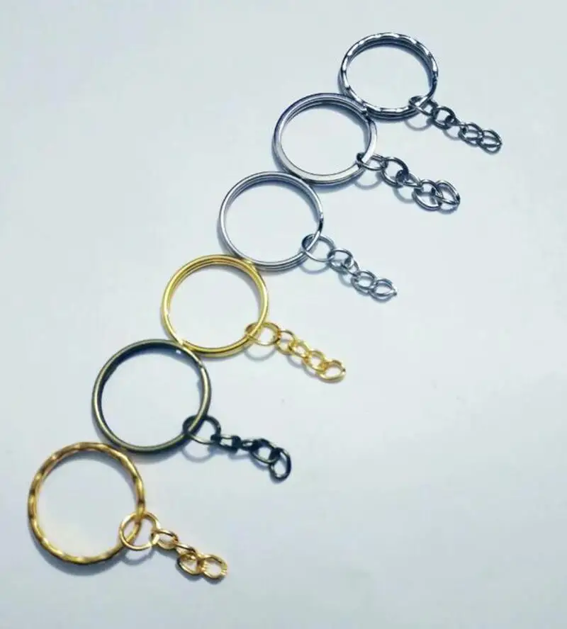 Wholesale 300PCS/Lot Split Key Rings Chains Charms Keychain Fashion For