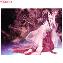 DIY фото на заказ Алмазная вышивка Японская женщина алмазная живопись вышивка крестиком 5D полный квадратный круглая мозаика комплект домашнего декора