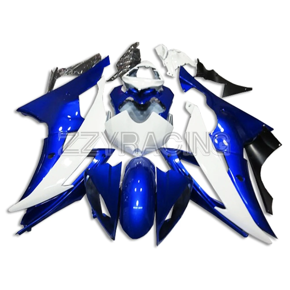 

Injection Fairings Kit for Yamaha YZF-600 R6 2008 - 2016 Complete ABS Plastic R6 08 - 16 Motorbike Body Kit Blue White Hulls