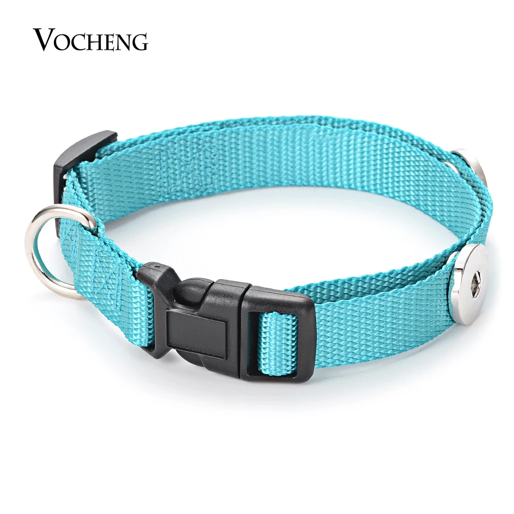 

10pcs/lot Vocheng Ginger Snap Charms Jewelry Terylene Necklace for Dog Fit 18mm Button 6 Colors NN-666*10